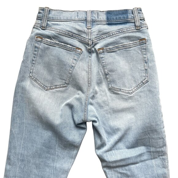 Abercrombie & Fitch Curve Love High Rise Ankle Straight Denim Jeans Sz 00 - Picture 4 of 7